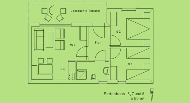 Коттедж с 2 комнатами Harzer Feriengarten