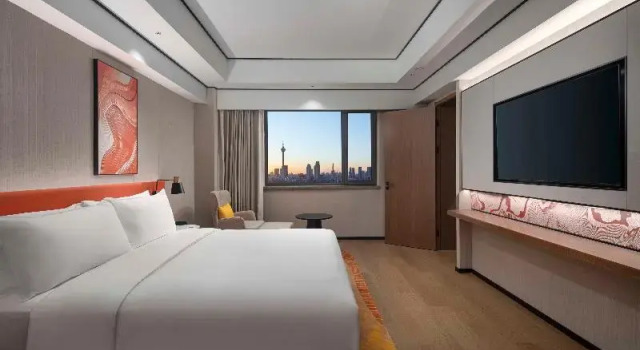Двухместный люкс Deluxe Hilton Garden Inn Tianjin Five Great Avenues
