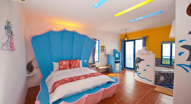 Двухместный номер Deluxe с балконом и с видом на море Haisu Homestay