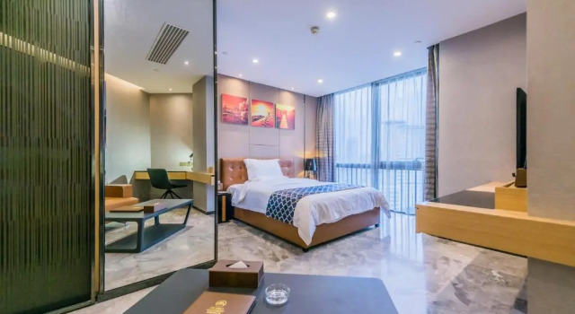 Двухместный номер Business Green lemon tree International Apartment Beijing Road Jiedeng Metropolis Store