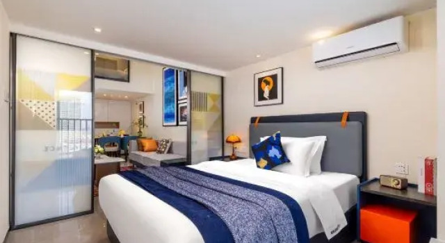 Люкс Дуплекс с 3 комнатами Livetour International Apartment(Pazhou Exhibition Center Yijing Road Subway Station)