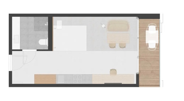 Студия с балконом LUX Hotel Apartments Lillestrøm
