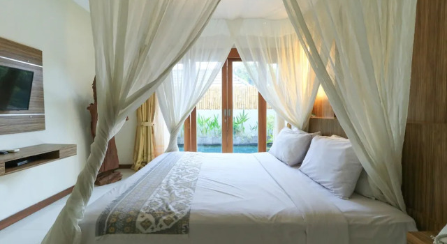 Вилла с 2 комнатами с красивым видом из окна The Widyas Bali Villa