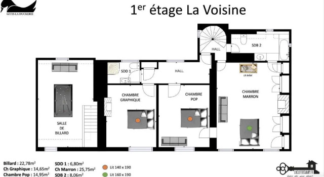 La Duckerie, Gîte 4*,55 Pers, SPA SAUNA OPTION salle de jeux, société La Clef Decamp, Забронировать Курортный отель  