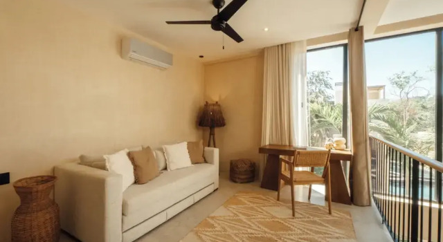 Luxusní Vila 3 pokoje s balkonem a a výhledem na bazén Satori Tulum