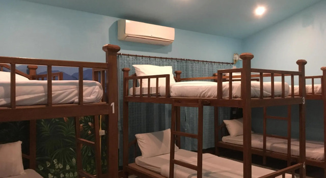 Кровать в общем номере The Corner Transit Hostel