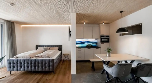 Студия с видом на озеро Seehotel Baumgarten