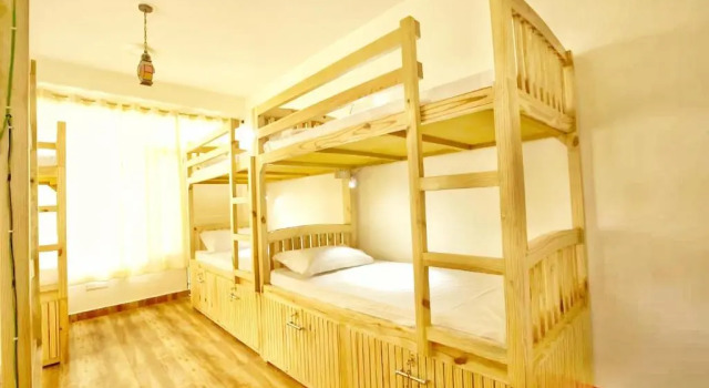 Кровать в общем номере The Culture Nation Hostel Manali