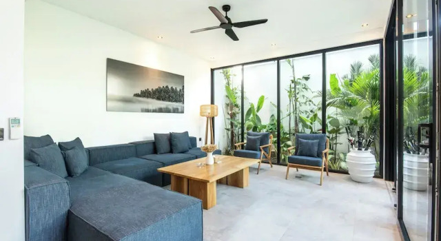 Stylish 5BR Beach Villa, 200m in Boho Canggu, Rezervovat Vila Chaty v Bali, Chalupa