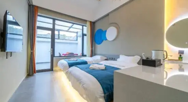 Кровать в общем номере Beijing Qingliangtang Homestay (Qingliang Valley)