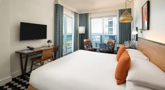 Двухместный номер с балконом и oceanfront Курорт Andaz Miami Beach Resort & Spa