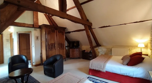 Четырёхместный полулюкс Hôtel Le Manoir De Mathan Crépon à la campagne 5 mn dArromanches et 10 mn de Bayeux