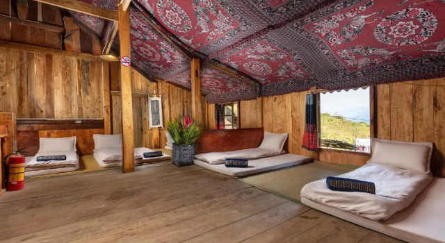Кровать в общем номере Mekhoo & Zizi Sapa Homestay