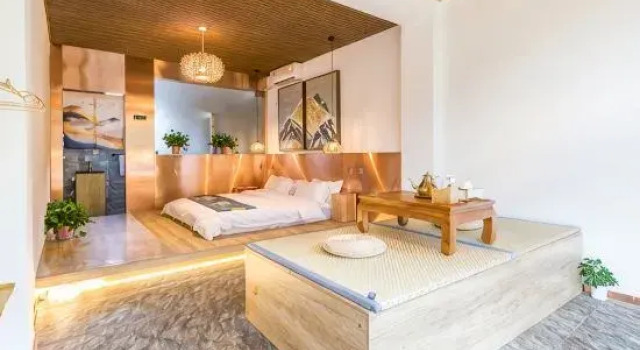 Кровать в общем номере Xiangbo Bowen Travel Has A Mining Homestay At Home
