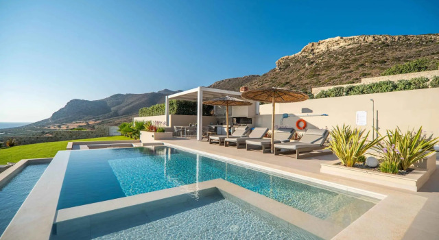 Villa Cielo I Free Heated Pool Stunning Seaview, Забронировать Вилла Виллы Фаласарна, рядом с Детский Пляж Фалассарна, Вилла