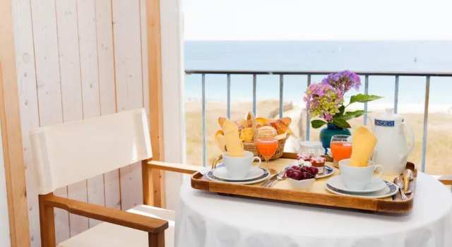Номер Standard с видом на море Logis Hotel Restaurant De La Plage