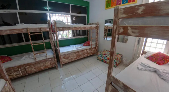 Кровать в общем номере Hostel Barra