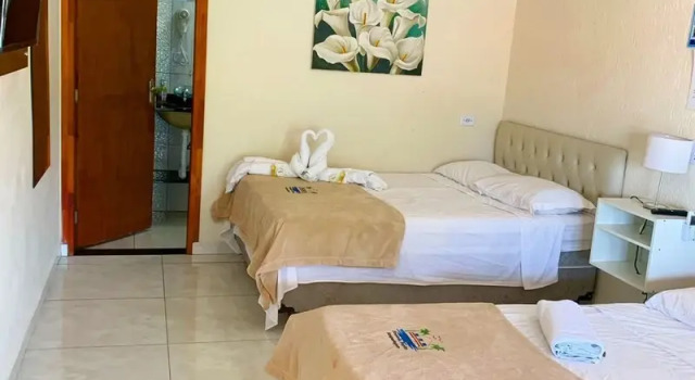 Четырёхместный номер Standard Pousada Papito Ubatuba - Praia Perequê-Açu