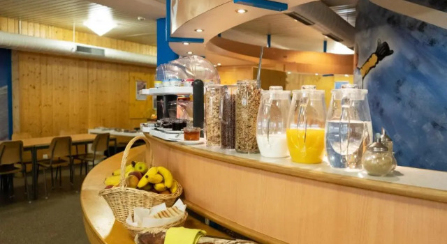 Кровать в общем номере Mont-Fort Swiss Lodge