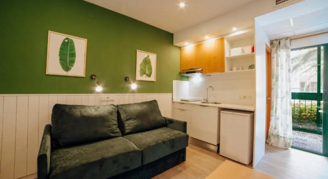 Двухместная студия с балконом Apartamentos Palm Court