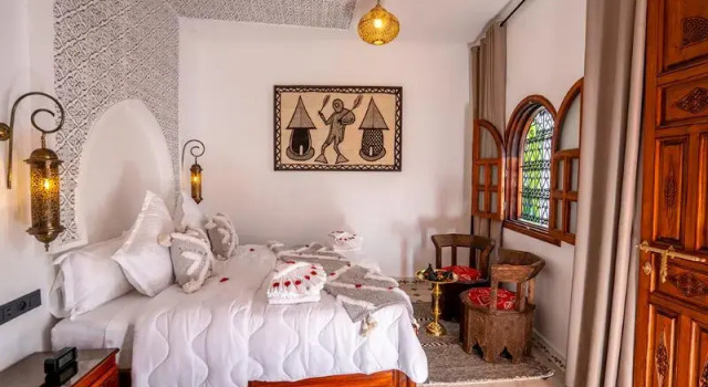 Camera doppia Deluxe con balcone Riad Le Nid De Fatima