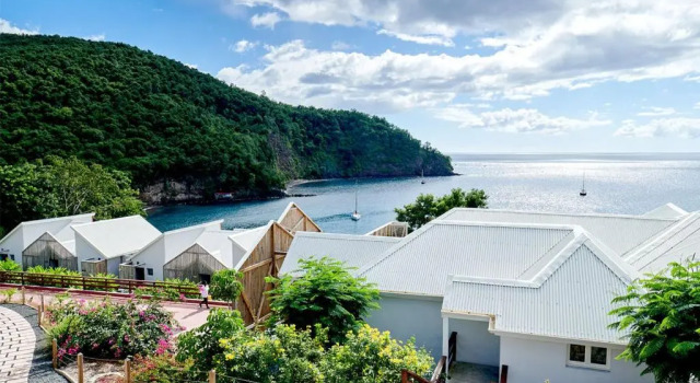 Двухместный номер Superior с видом на море LES GALETS ROUGES LODGES & SPA