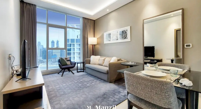 Manzil - 1BR in Business Bay w Burj & Canal Views, Забронировать Апартаменты/квартира Отели Эмирата Дубая с парковкой, рядом с Al Wajeha Al Maeyah Marine Transport Station, Парковка