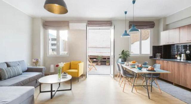 Апартаменты c 1 комнатой с балконом Boutique Central Apartments Acropolis View