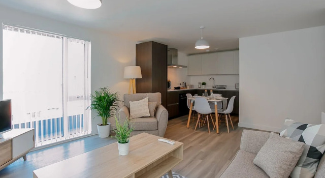 Апартаменты с 2 комнатами с балконом Hilltop Serviced Apartments- Northern Quarter