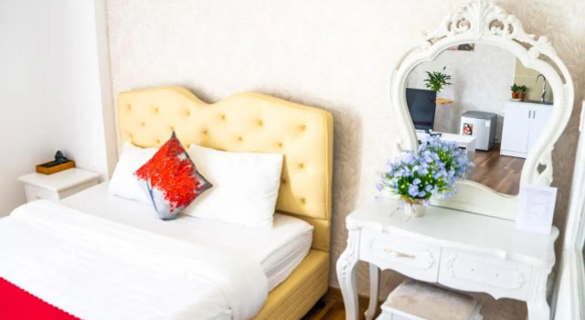 Студия с балконом Ngàn Phố Studio & Love Hotel