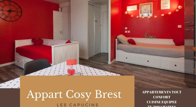 Апартаменты с видом на реку Appart Cosy Brest Les Capucins