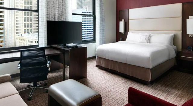 Кровать в общем номере Residence Inn by Marriott Chicago Downtown/Loop