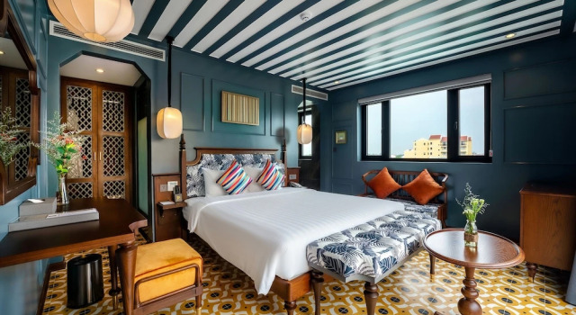 Двухместный номер Deluxe с балконом и с видом на бассейн Son Hoi An Boutique Hotel & Spa