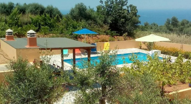 Beautiful villa, swimming pool, sea view near village not far from Rethymno, NW, Забронировать Отель Ретимнон Центральный Крит