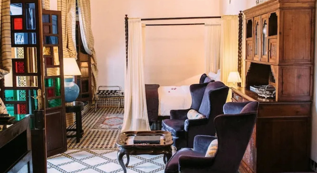 Lüks çift kişilik süit Riad Maison Bleue And Spa