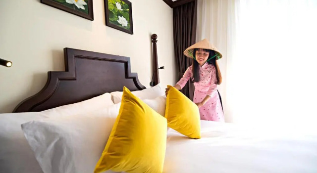 Двухместный номер Deluxe с балконом Grand Signature Resort Hoi An by M Village, a brand of Modern Village Lifestyle