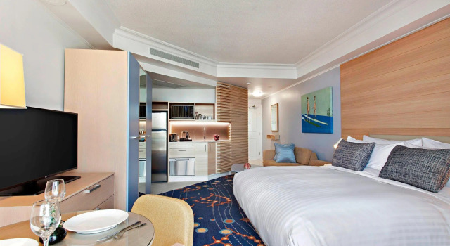 Двухместный номер Deluxe с балконом и с видом на город Marriott Vacation Club at Surfers Paradise