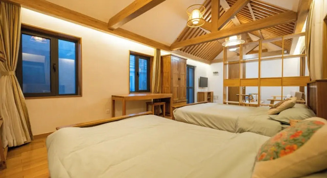 Люкс Classic с 3 комнатами с видом на окрестности Xianju Laoshan Cultural Theme Homestay