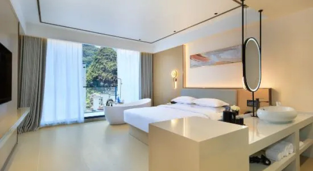 Семейный люкс с 2 комнатами Yangshuo Premier Hillside Haven