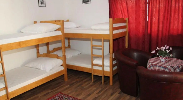 Кровать в общем номере Hostel David
