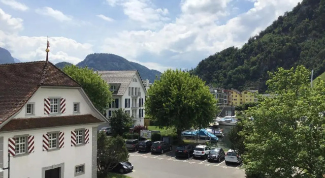 Двухместный номер Standard с балконом и с видом на горы Seehotel Winkelried