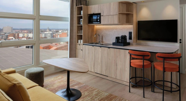 Апартаменты c 1 комнатой с видом на город Residence Inn by Marriott Lille