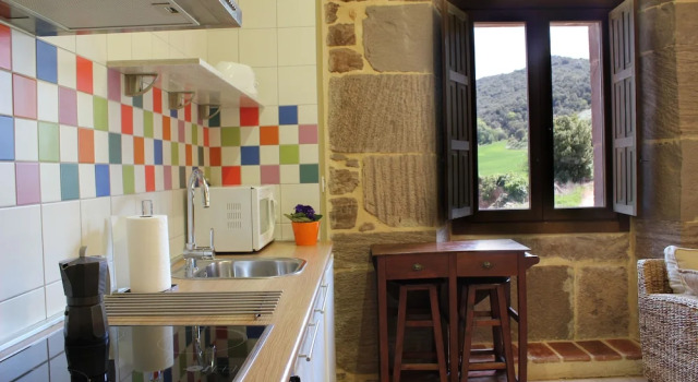 Casal Apartamento varanda Hostal Rural Ioar