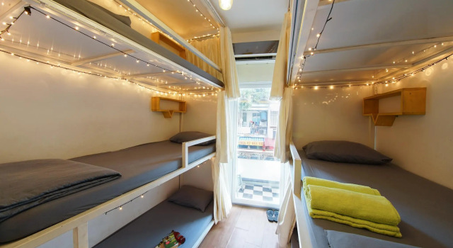Кровать в общем номере Viet Dream Travel Hostel