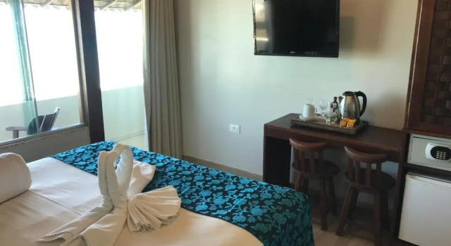 Двухместный номер Deluxe с балконом и с видом на море Pousada Maracabana Spa