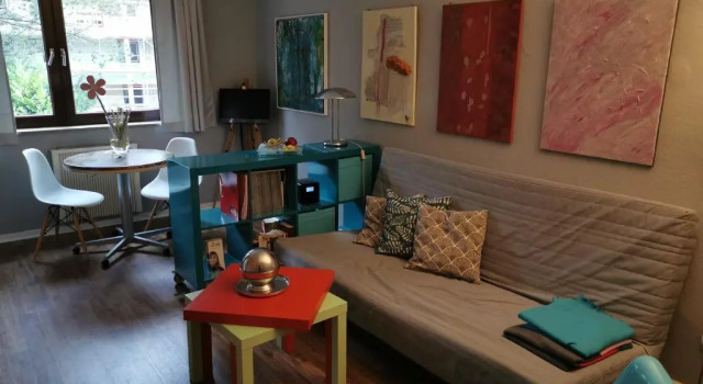Апартаменты c 1 комнатой с видом на сад Gruga Apartment an der Messe