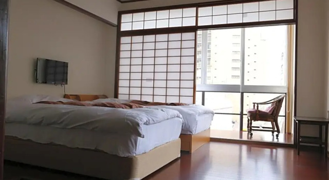 Izu 4 sea ocean reinforced con Double bed + single bed 2 sea view (room