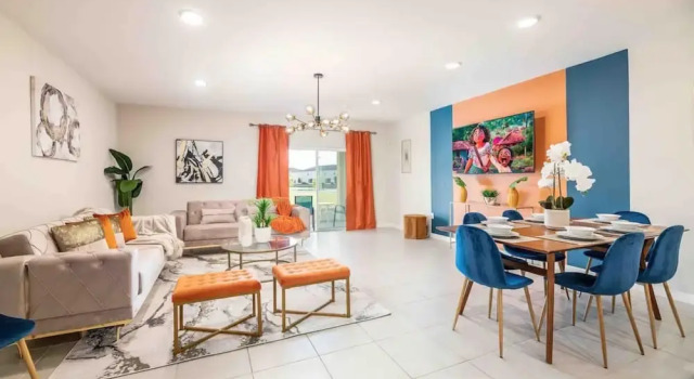 Апартаменты Designer Decorated-3 Bedroom Near Disney