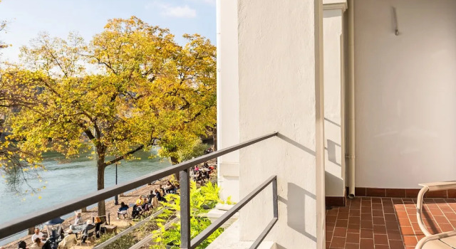 Двухместный номер с балконом и River Krafft Basel