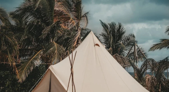 Tenda con vista sul giardino Glamp Ikal Tulum